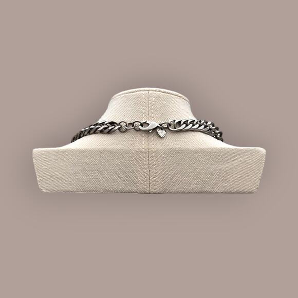 Gray Pearl Cluster Dark Metal Stella & Dot Necklace – Vintage Old Money Glam - Picture 7 of 10